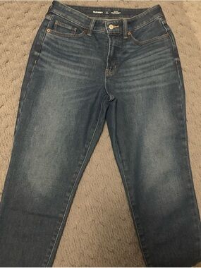 Old Navy Dark Blue High-Rise Straight Jeans